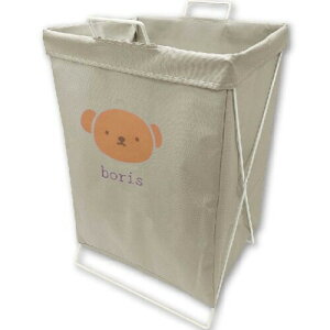 オカトー(Okato) ミッフィー boris 折りたたみ ランドリーバスケット 横型 49L 顔だけボリス 幅36×奥行34×高さ57cm