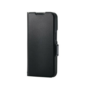 �G���R�� iPhone 16e �P�[�X �蒠�^ �}�O�l�b�g�� ���U�[ �ϏՌ� �Ռ��z�� 3�̃|�P�b�g �J�[�h���[ �X�^���h�@�\ ���C�����X�[�d�Ή� �X�g���b�v�z�[���t�� �u���b�N PM-A25SPLFY3BK