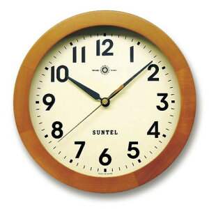 さんてる 日本製 天然木スタンダード電波掛け時計(アラビア文字)ブラウン DQL726A-BR