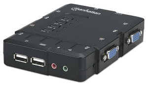 Manhattan 4|[g RpNg KVM Switch USB & P[us & I[fBI Ή 151269