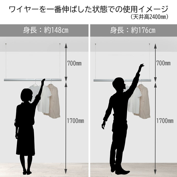 楽天市場】ALCOLOLOハンガーバー ホワイトシルバー ブラック ハンガー 
