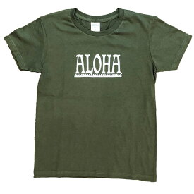 Tシャツ アロハプロジェクト aloha project アロハをテーマのハワイアンなアパレルブランド サーフ レディースサイズ アーミーグリーン Mサイズ Lサイズ 綿100％