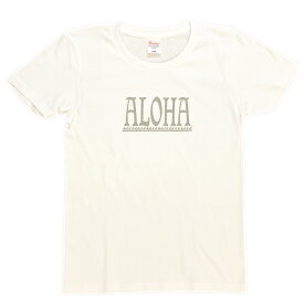 Tシャツ アロハプロジェクト aloha project アロハをテーマのハワイアンなアパレルブランド サーフ レディースサイズ ホワイト シルバーロゴ Mサイズ Lサイズ 綿100％