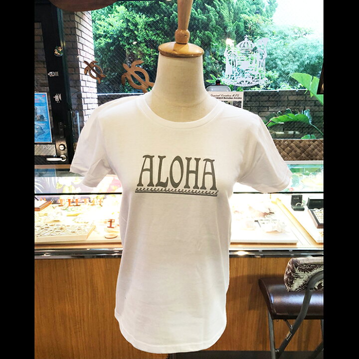楽天市場 Tシャツ アロハプロジェクト Aloha Project アロハをテーマのハワイアンなアパレルブランド サーフ レディースサイズ ホワイト シルバーロゴ Mサイズ Lサイズ 綿１００ ハワイアンジュエリー アロアロ