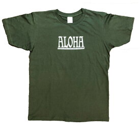 Tシャツ アロハプロジェクト aloha project アロハをテーマのハワイアンなアパレルブランド サーフ メンズサイズ アーミーグリーン S,M,L,XLサイズ 綿100％