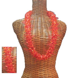 ハワイアン レイ フラ フラダンス衣装 フラワーレイ レフアを思わせる オハイアリイレイ オレンジ