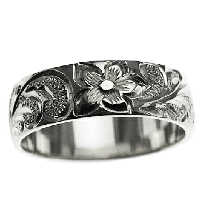 ハワイアンジュエリー リング 指輪 ハワイ製 マリッジリング オーダーメイド 幅8mm 結婚指輪 メンズ バレル プラチナ950 2号 28号 1 25mm厚 手彫りリング ウェディングリング レディース ペアリング