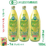 （JAS認定 有機無農薬）純生 アロエベラジュース100％ 1000mlx3本 沖縄本島産 新鮮アロエベラジュース 無…