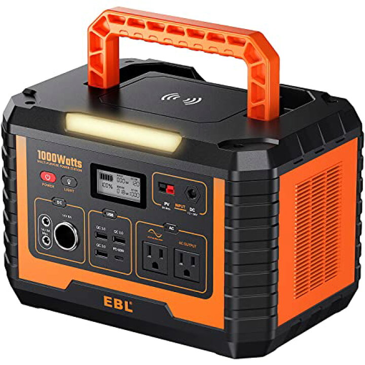 楽天市場】EBL ポータブル電源 1000W 999Wh/270000mAh ポータブル 