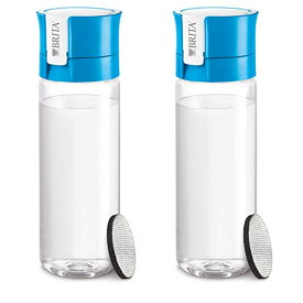 ブリタ 水筒 携帯用 浄水ボトル 2本セット 600ml ブルー マイクロディスクフィルター【日本正規品】 2)ブルー
