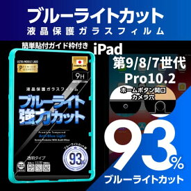 【ブルーライト93％カット】【旭ガラス】iPad 第9世代 第8世代 第7世代 Pro10.2 インチ ブルーライトカット 液晶保護フィルム ガラ