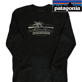 [PATAGONIA/パタゴニア]ハワイ　パタロハ　メンズ　長袖 Tシャツ ロングスリーブ　オーガニックコットン　ブラック　ハワイ直輸入