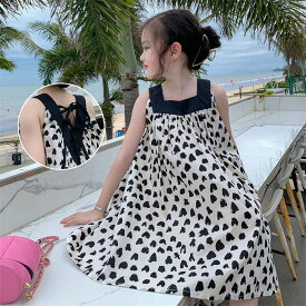 ワンピース 子供服 ノースリーブ 春夏 女の子 キッズワンピース ロングワンピース チュニック 子供ドレス ジュニア おしゃれ 可愛い 薄手 ガールズ 花柄 新品 90 100 110 120 130 140