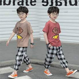 子供服 セットアップ 夏 男の子 ジャージ キッズ 韓国子供服 上下セット 2点セット 半袖 Tシャツ パンツ ベビー服 男児 おしゃれ 通学着 通園着 新品