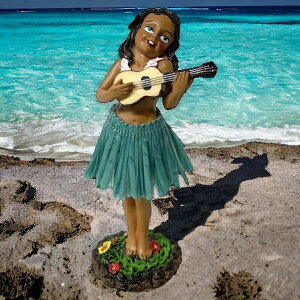 ハワイ直輸入!! ダッシュボードドールMINI【レイラニ ウクレレ】ラッピング無料ウクレレガールダッシュボード