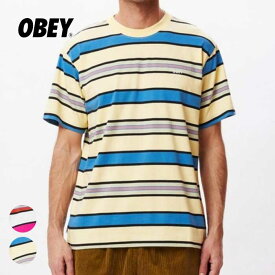 オベイ Tシャツ OBEY (131080315) VALENCIA STRIPE TEE バレンシアストライプTシャツ 半袖 メンズ [メール便] [220226]【SPS2403】