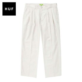 HUF ハフ タックパンツ [ PT80034 ] TWILL TACK PANT ツイルタックパンツ OFF WHITE スケボー ストリート 太め ホワイト メンズ [220815]【SPS2403】