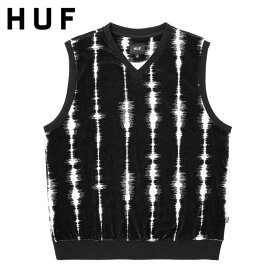 HUF ハフ ベスト (KN80080) SEISMOGRAM VELOUR VEST ベロア メンズ [230413]【SPS06】