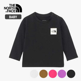 ノースフェイス ベビー 長袖Tシャツ THE NORTH FACE NTB32357 B L/S ロングスリーブスモールスクエアロゴティー ロンT キッズ メール便 (240209)