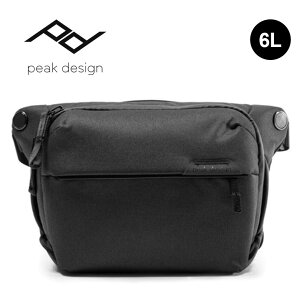 �y10���ő�P19�{�z�s�[�N�f�U�C�� �G�u���f�C �X�����O 6L �u���b�N Everyday Sling 6L Black Peak Design BEDS-6-BK-3 �J�����o�b�O �E�G�X�g�Ή� ���T�C�N���i�C���� ���ϋv �B�e�p�X�����O�o�b�O