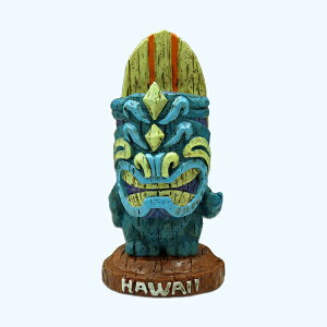 ハワイ ティキ TIKI ティキ像 (メネフネ SURF) 守り神 守護神 人形 幸運 ハワイアン雑貨 ハワイ インテリア お土産 置物 サーフィン サーフボード
