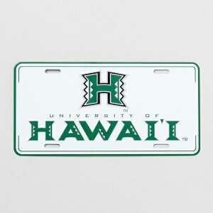 ハワイアン雑貨 ハワイ ナンバープレート ライセンスプレート ハワイ大学 ハワイアン インテリア 小物 グッズ 壁飾り ディスプレイ 看板 デコレーション アメリカン カレッジ ロゴ 大学 キ