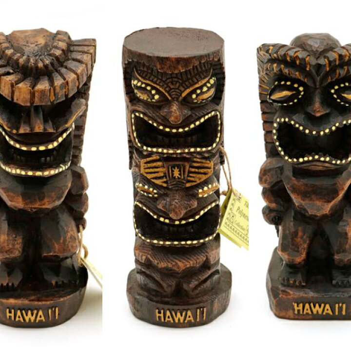 楽天市場】ハワイ ティキ TIKI ティキ像 守り神 守護神 彫り 人形 幸運 