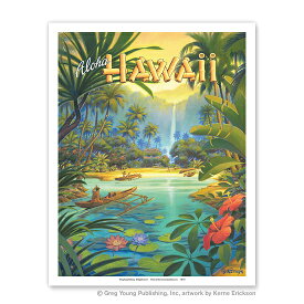 【ハワイアン アートプリント】ビーチ・海・山・植物・景色・風景Aloha Hawaii（アロハ ハワイ）（Kerne Erickson）ハワイアン インテリア・アート・絵画・アーティスト