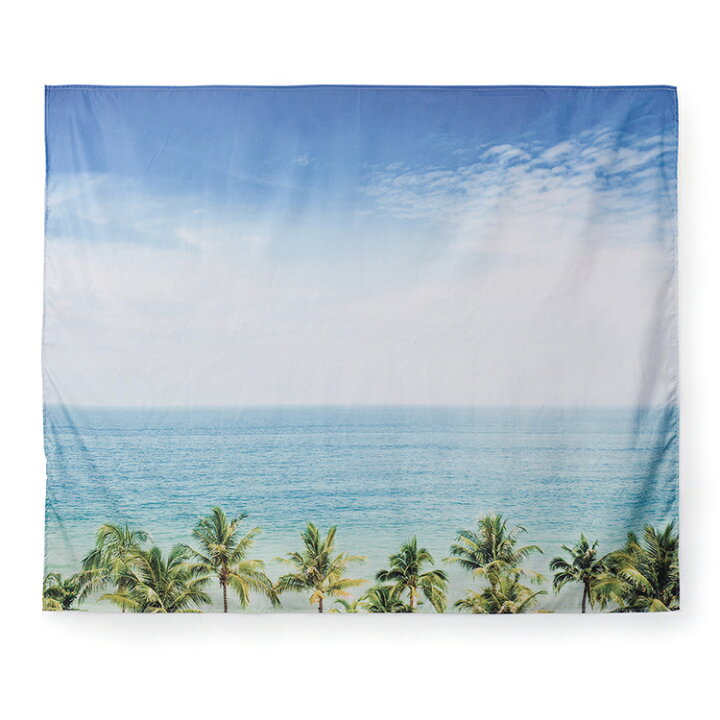 楽天市場 タペストリー ウォールデコレーション 壁掛け 海 ビーチ ヤシの木 空 カバー 布 壁紙 装飾 ハワイ 南国 リゾート インテリア おしゃれ カフェ レストラン Aloha Diaries ハワイセレクトshop