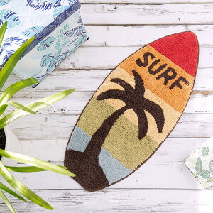 マット サーフボード ハワイアン インテリア 雑貨 サーフィン 玄関マット 室内マット 屋内マット キッチンマット バスマット ラグ リゾート マリン ビーチ 海 カリフォルニア 西海岸 LA おし
