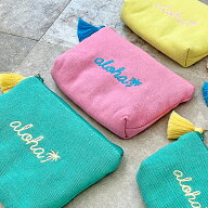 ハワイアン ポーチ 化粧ポーチ レディース ファッション 雑貨 小物 収納 おしゃれ かわいい aloha タッセ…