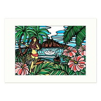 楽天市場】フラガール（絵画｜アート・美術品・骨董品・民芸品 フラガールハワイ女の子インテリアオシャレ雑貨絵アート花