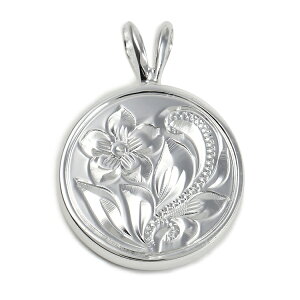 【ハワイアンジュエリー ネックレス】 ラウンドプレート(丸型 円型 コイン型 サークル メダル) シルバー ネックレス ペンダントトップ シルバー製 メンズ レディース アクセサリー ハワ