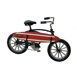 【ハワイアン ミニビーチクルーザー(サーフボード付)】 レトロ・ヴィンテージ・ノスタルジックブラックハワイアン雑貨/ミニチュアカー/インテリアグッズ ブリキ おもちゃ 置物 アメリ