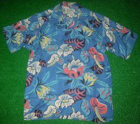 アロハシャツ メンズ レディース 半袖 AVANTI アバンティ A1105BLHB サックスブルー 花柄 ハワイアン ヴィンテージレプリカ プレゼント ギフト 結婚式 お祝 イベント 誕生日 母の日 父の日 ヘリンボーンシルク100％ 開襟 送料無料