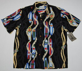 アロハシャツ メンズ 半袖 大きいサイズ DIAMOND HEAD ダイアモンドヘッド DH007 ブラック サーフボード 人気 おしゃれ プレゼント ギフト お祝 誕生日 結婚式 父の日 柄シャツ ハワイブランド レーヨン100％ 開襟 送料無料