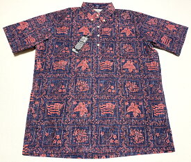 アロハシャツ メンズ 大きいサイズ REYN SPOONER スプーナー レインズ RS611 インディゴブルー ラハイナセイラー ツートーン プレゼント ギフト おしゃれ 人気 レディース ブランド イベント 誕生日 お祝 母の日 父の日 結婚式 クリスマス 旅行 アウトドア 送料無料