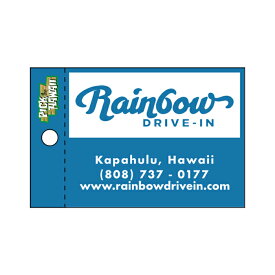【国内配送】ステッカー_カップロゴ / ブルー / レインボードライブイン(Rainbow DRIVE-IN) シール ハワイ お土産 おみやげ プレゼント ギフト 【Papa Hawaii｜パパハワイ】