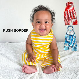【ビブパ RUSH BORDER】 ベビー服 ロンパース 出産祝い アロハロハ 70～90cm 男の子 女の子 赤ちゃん ALOHALOHA 赤ちゃんのデイウェア BIBPA