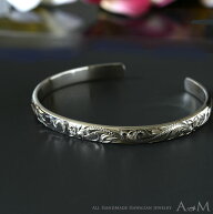 【10%OFFクーポン!】ハワイアンジュエリー バングル 6mm アクセサリー レディース 女性 メンズ 男性 バレ…