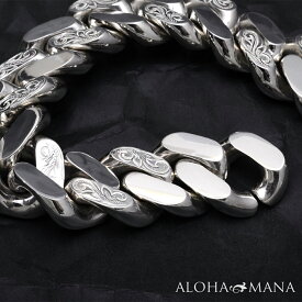 ハワイアンジュエリー アクセサリー メンズ エングレーブド 喜平 ブレスレット シルバー SV925 男性 メンズブレスレット シルバーブレスレット silver abr1664
