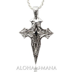 ハワイアンジュエリー シルバー Silver ネックレス ペンダント クラシカル クロス 十字架 カットロープチェーン付属 bpd1554