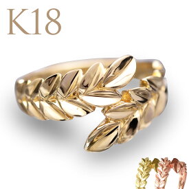 ハワイアンジュエリー リング 指輪 レディース 女性 (weliana) K18 k18 18金 ゴールド マイレ リーフ カットアウト ゴールドリング マットorシャイン イエローゴールド ピンクゴールド ゴールド プレゼント ギフト wri1194