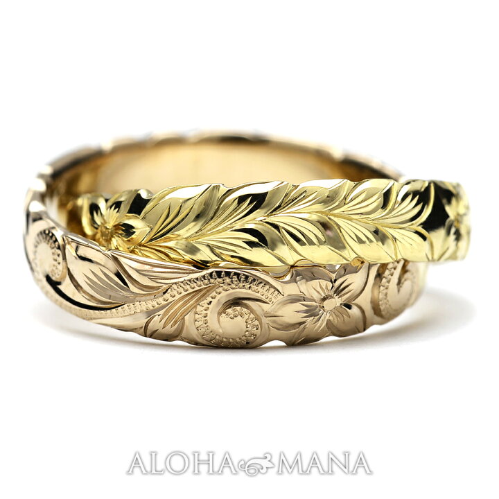 楽天市場】ハワイアンジュエリー 結婚指輪 オーダーメイド ゴールド  