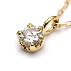 ダイヤモンドネックレス ゴールドネックレス k18ネックレス k18 ネックレス チェーン ゴールド 18金 ペンダントトップ k18 (RERALUy) レディース 女性 アクセサリー イエローゴールド 一粒 ダイヤモンド 0.08ct ペンダント rne1382