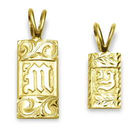 ハワイアンジュエリー ネックレス K14 K18 ゴールド レディース メンズ 14金 18金 Weliana バレル オーダーメイド イニシャル ペンダント 名入れ 刻印 ハワジュ 女性 男性 贈り物 ギフト プレゼント 結婚 記念日 誕生日 幅 8mm 10mm wpd1645