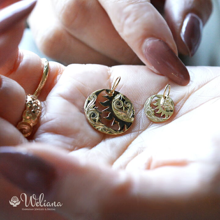 楽天市場】ハワイアンジュエリー ネックレス k14 手彫り ゴールド  