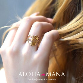 ハワイアンジュエリー リング 指輪 K18 k18 18金 透かしハート レディース 女性 (Weliana) オープンワーク ハートシルキーリング プレゼント おしゃれ ギフト 華奢 きれいめ 大人可愛い 人気 手作り 工房 職人 送料無料 wri1121