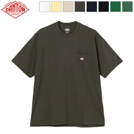 [2024春夏新色/再入荷] DANTON ダントン ユニセックス メンズ クルーネック ポケット付Tシャツ 無地 ソリッド ワンポイントロゴ 半袖Tシャツ POCKET T-SHIRT DT-C0198 TCB　日本正規代理店商品