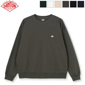 [2024春夏新色/再入荷] DANTON ダントン メンズ クルーネック 無地 スウェットTシャツ リブ袖ロンT 長袖 CREW NECK SWEAT T-SHIRT RIB　DT-C0204 TCB　日本正規代理店商品